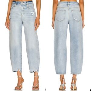 Frame Denim Light Wash High Rise Wide Leg Jeans